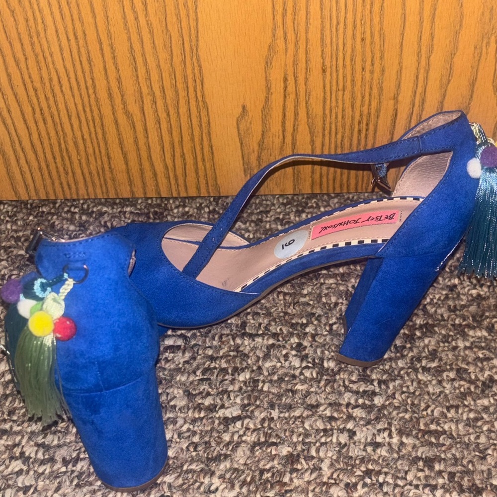 Betsey Johnson Blue Heels